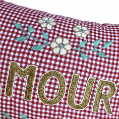 Embroidered cushion AMOUR 2