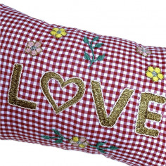 Mini embroidered cushion LOVE 2
