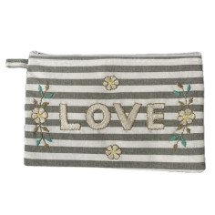 Embroidered clutch Love L