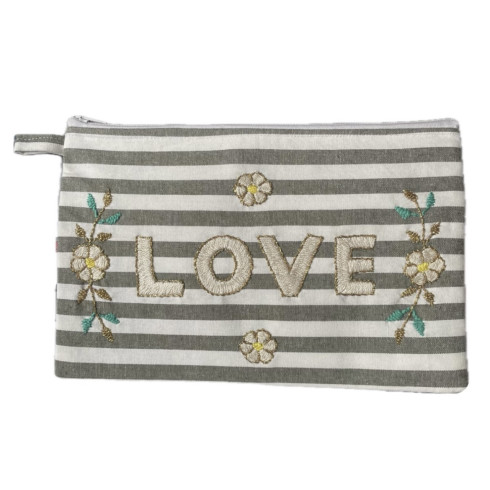 Embroidered clutch Love L