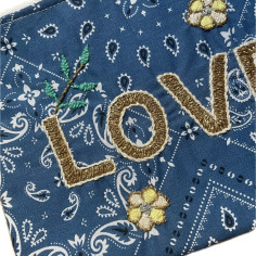 Pochette brodée MM LOVE 2