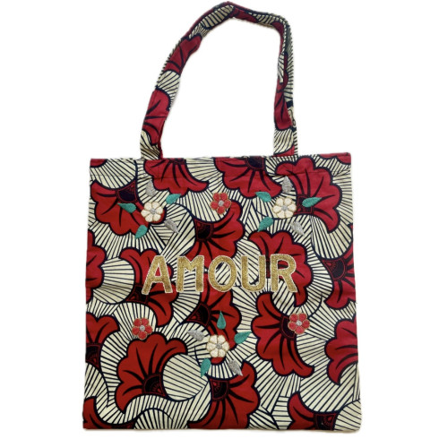Lisette embroidered bag AMOUR