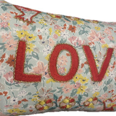 Mini embroidered cushion LOVE 2