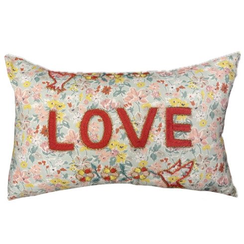 Mini embroidered cushion LOVE