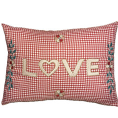 Embroidered cushion LOVE