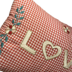 Embroidered cushion LOVE 2