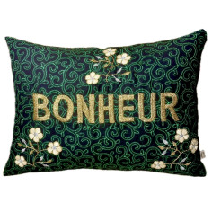 Embroidered cushion BONHEUR