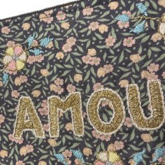 AMOUR embroidered clutch M 2