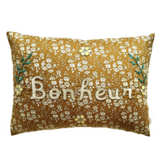 Embroidered cushion BONHEUR