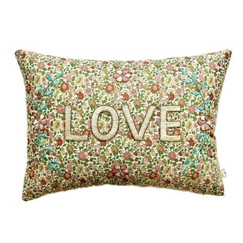 Embroidered cushion LOVE