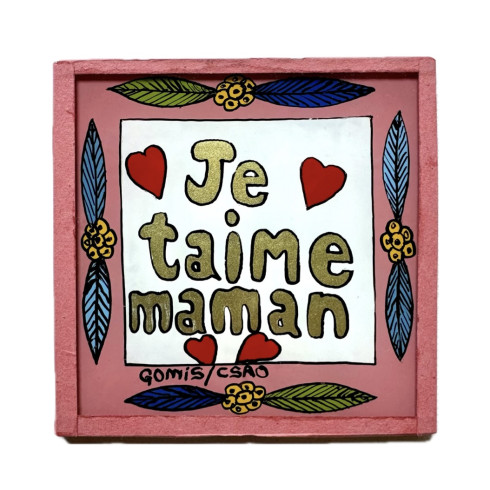 Peinture sous verre 10x10 Je T'aime...