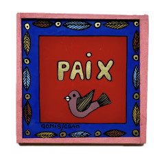 Peinture sous verre 10x10 PAIX