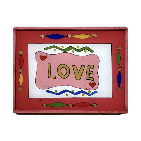 Peinture sous verre 16x12- LOVE