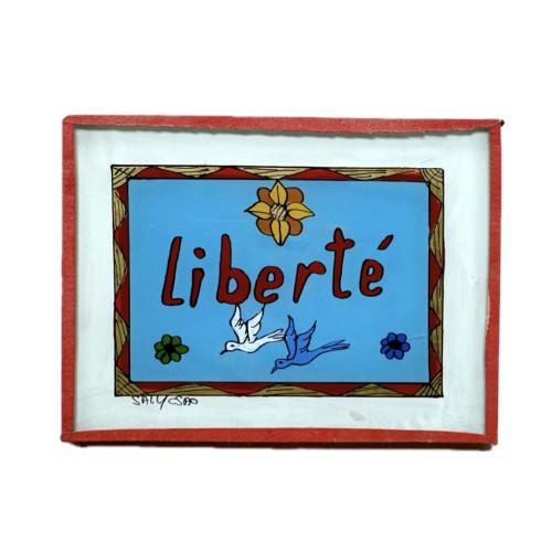 Painting under glass 16 x 12 - LIBERTE