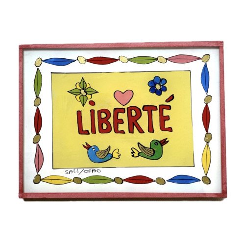 Painting under glass 16 x 12 LIBERTE