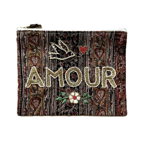 Pochette brodée MM AMOUR