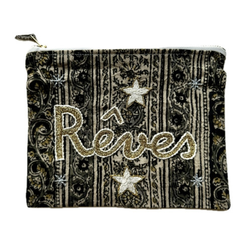 MM Rêves embroidered pouch