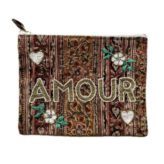 Pochette brodée MM AMOUR