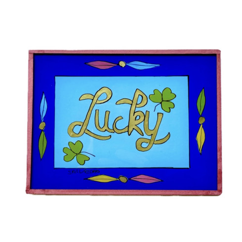 Peinture sous verre 16x12- LUCKY
