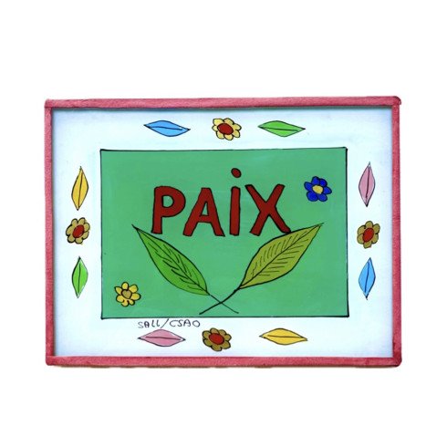 Painting under glass 16 x 12 PAIX...