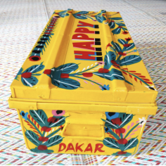 cIron trunk, painted in...