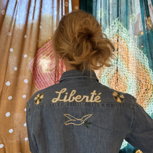 Chemise brodé LIBERTE