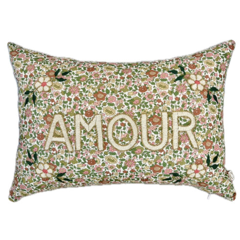 Embroidered cushion AMOUR