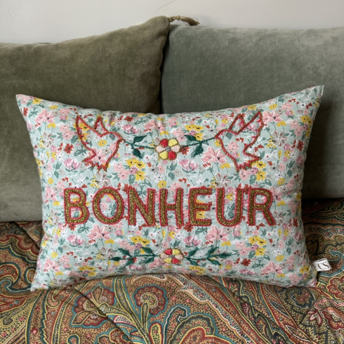 Mini embroidered cushion PARIS