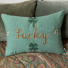 Coussin brodé Lucky