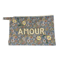 Liberté embroidered clutch L