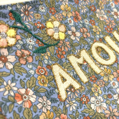 Liberté embroidered clutch L 2