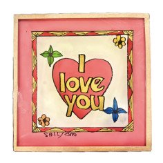 Peinture sous verre 10x10cm...