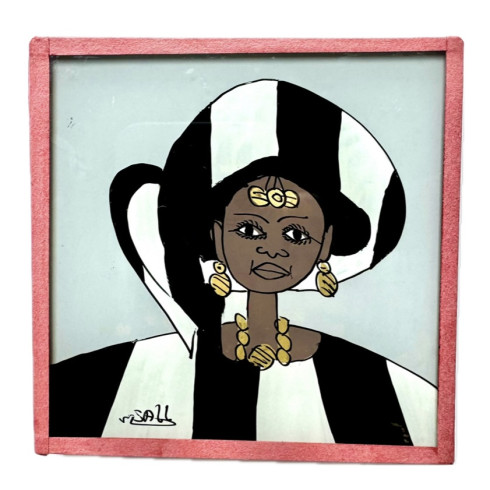 Peinture sous verre - femmes - 10x10 cm