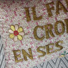 Embroidered cushion LOVE 2