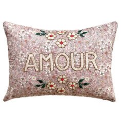 Embroidered cushion AMOUR