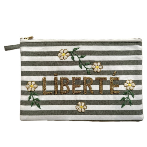 Pochette brodée GM LIBERTE