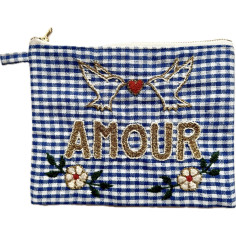 Pochette brodée MM AMOUR