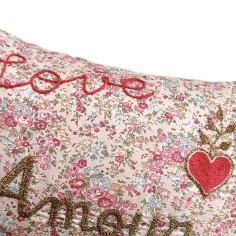 Embroidered wax cushion AMOUR 2