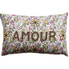 Embroidered cushion MAMAN
