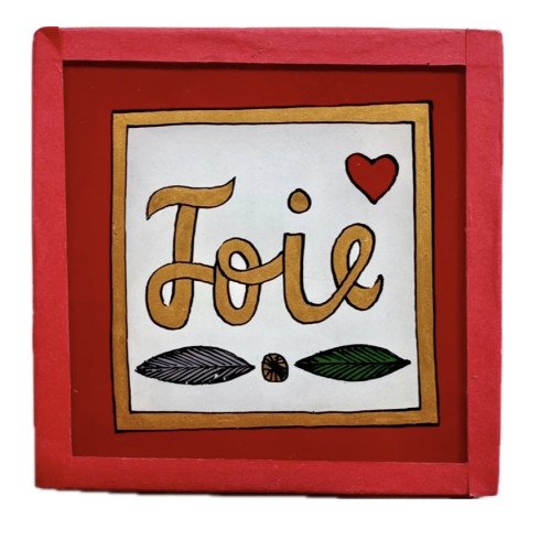 Peinture sous verre 10x10 Joie