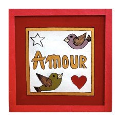 Peinture sous verre AMOUR