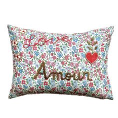 Embroidered cushion Mon Amour