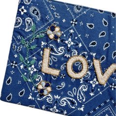 AMOUR embroidered clutch L 2