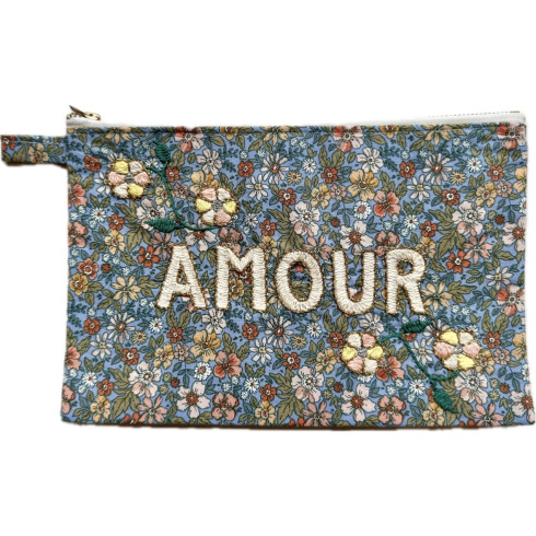 Liberté embroidered clutch L