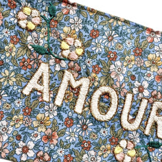 Liberté embroidered clutch L 2