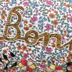 Embroidered cushion Happiness 2