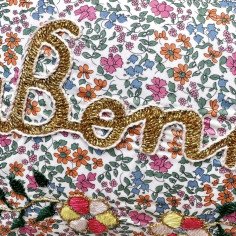 Embroidered cushion Happiness 2