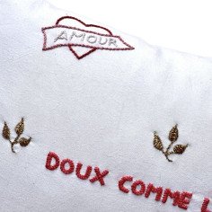 Embroidered cushion Soft as... 2