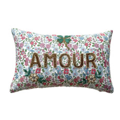 Mini coussin brodé AMOUR