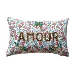 Embroidered cushion AMOUR